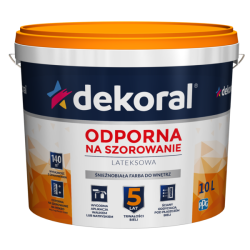 Dekoral Akrylit W, biała farba lateksowa 10L